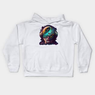 Astronaut|Trippy|Dark| Kids Hoodie